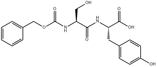 3-(4-hydroxyphenyl)-2-[(3-hydroxy-2-phenylmethoxycarbonylamino-propanoyl)amino]propanoic acid 结构式