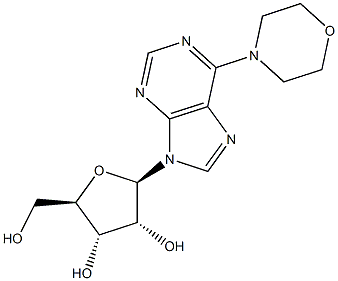 9H-Purine,6-(4-morpholinyl)-9-b-D-ribofuranosyl- 结构式