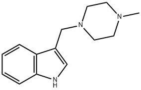 1H-Indole,3-[(4-methyl-1-piperazinyl)methyl]- 结构式