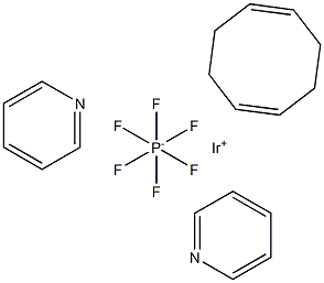 BIS(PYRIDINE)(1,5-CYCLOOCTADIENE)IRIDIUM(I)HEXAFLUOROPHOSPHATE,99% 结构式