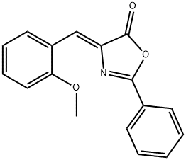 2-苯基-(4Z)-(21-甲氧苯亚甲基)-5(4H)-口恶唑酮 结构式