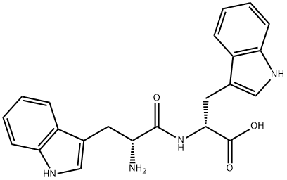 (R)-2-((R)-2-氨基-3-(1H-吲哚-3-基)丙酰胺基)-3-(1H-吲哚-3-基)丙酸 结构式