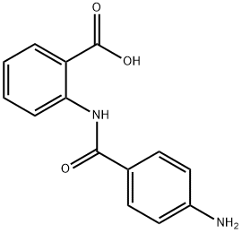 2-[(4-氨基苯甲酰基)氨基]苯甲酸 结构式