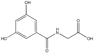 N-(3,5-二羟基苯甲酰基)甘氨酸(3,5-DHBA-甘氨酸) 结构式