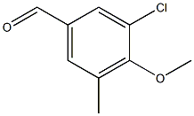 Benzaldehyde, 3-chloro-4-methoxy-5-methyl- 结构式