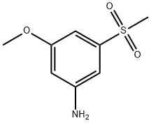 3-METHOXY-5-METHYLSULFONYLANILINE 结构式