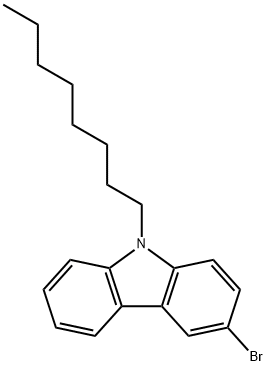 3-溴-N-辛基-9H-咔唑 结构式