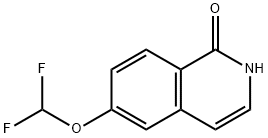 6-(difluoromethoxy)isoquinolin-1(2H)-one 结构式