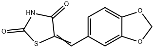 2,4-Thiazolidinedione,5-(1,3-benzodioxol-5-ylmethylene)- 结构式