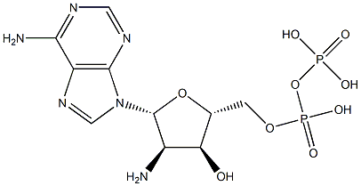 Adenosine 5'-(trihydrogen diphosphate), 2'-amino-2'-deoxy- 结构式