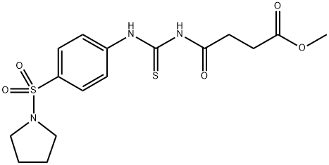 methyl 4-oxo-4-[({[4-(1-pyrrolidinylsulfonyl)phenyl]amino}carbonothioyl)amino]butanoate 结构式