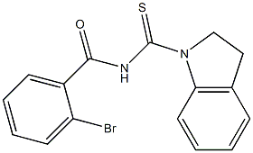 2-bromo-N-(2,3-dihydro-1H-indol-1-ylcarbonothioyl)benzamide 结构式