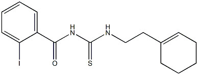 N-({[2-(1-cyclohexen-1-yl)ethyl]amino}carbonothioyl)-2-iodobenzamide 结构式