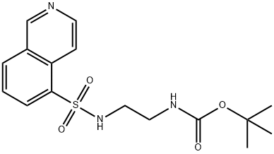 Carbamic acid, [2-[(5-isoquinolinylsulfonyl)amino]ethyl]-, 1,1-dimethylethyl ester (9CI) 结构式