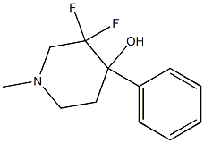 4-Piperidinol, 3,3-difluoro-1-methyl-4-phenyl- 结构式