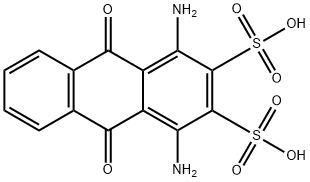 1,4-二氨基蒽醌-2,3-二磺酸 结构式