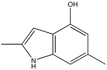 1H-Indol-4-ol, 2,6-dimethyl- 结构式