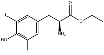 3,5-二碘-DL-酪氨酸乙酯盐酸盐 结构式