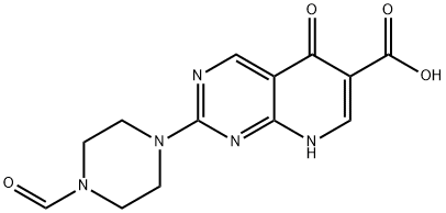 2-(4-甲酰基哌嗪-1-基)-5-氧亚基-5,8-二氢吡啶并[2,3-D]嘧啶-6-羧酸 结构式