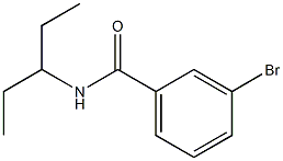 3-bromo-N-pentan-3-yl-benzamide 结构式