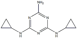1,3,5-Triazine-2,4,6-triamine, N,N'-dicyclopropyl- 结构式