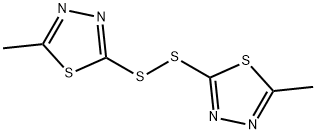 1,3,4-Thiadiazole, 2,2'-dithiobis[5-methyl- 结构式