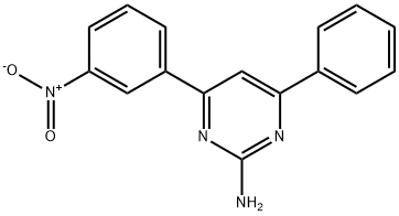 4-(3-nitrophenyl)-6-phenylpyrimidin-2-amine 结构式