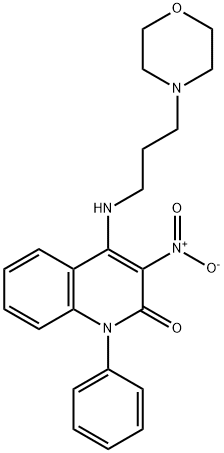 4-((3-morpholinopropyl)amino)-3-nitro-1-phenylquinolin-2(1H)-one 结构式