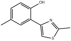 4-Methyl-2-(2-methyl-thiazol-4-yl)-phenol 结构式