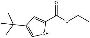 1H-Pyrrole-2-carboxylic acid, 4-(1,1-dimethylethyl)-, ethyl ester 结构式