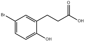 5-BROMO-2-HYDROXYBENZENEPROPANOIC ACID 结构式