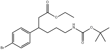 3-(4-bromo-phenyl)-6-tert-butoxycarbonylamino-hexanoic acid ethyl ester 结构式
