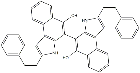 [6,6'-Bi-7H-dibenzo[c,g]carbazole]-5,5'-diol 结构式