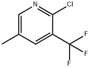 2-氯-5-甲基-3-(三氟甲基)吡啶 结构式