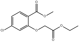 Benzoic acid, 4-chloro-2-(2-ethoxy-2-oxoethoxy)-, methyl ester 结构式