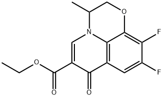 9,10-二氟-3-甲基-7-氧代-2,3-二氢-7H-吡啶并[1,2,3-DE]-1,4-苯并恶嗪-6-羧酸乙酯 结构式