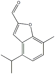 2-Benzofurancarboxaldehyde, 7-methyl-4-(1-methylethyl)- 结构式
