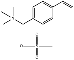 (4-乙烯基苯基)甲基-三甲基铵甲磺酸盐 结构式