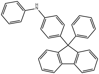 4-(9-苯基-9H-芴-9-基)二苯胺 结构式