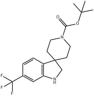 tert-butyl 6-trifluoromethylspiro[indoline-3,4-piperidine]-1-carboxylate 结构式