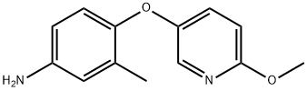 4-[(6-甲氧基吡啶-3-基)氧基]-3-甲基苯胺 结构式
