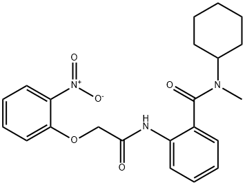 N-cyclohexyl-N-methyl-2-{[(2-nitrophenoxy)acetyl]amino}benzamide 结构式