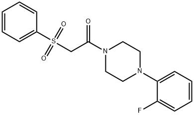 1-[4-(2-fluorophenyl)piperazin-1-yl]-2-(phenylsulfonyl)ethanone 结构式