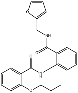 N-(2-{[(2-furylmethyl)amino]carbonyl}phenyl)-2-propoxybenzamide 结构式