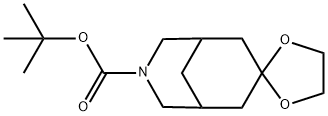 tert-butyl-7H-spiro[7-azabicyclo[3.3.1]nonane-3.2'-[1,3]dioxolane]-7-carboxylate 结构式