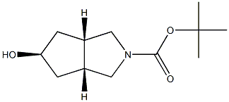 (Meso-3aR,5r,6aS)-tert-butyl 5-hydroxyhexahydrocyclopenta[c]pyrrole-2(1H)-carboxylate 结构式