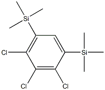 trimethyl-(2,3,4-trichloro-5-trimethylsilylphenyl)silane 结构式