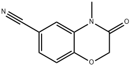 4-methyl-3-oxo-3,4-dihydro-2H-benzo[b][1,4]oxazine-6-carbonitrile 结构式