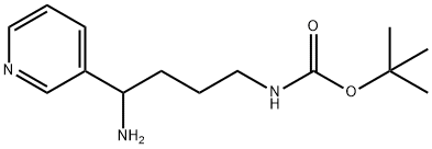 tert-butyl N-[4-amino-4-(pyridin-3-yl)butyl]carbamate 结构式