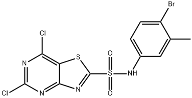 N-(4-BROMO-3-METHYLPHENYL)-5,7-DICHLOROTHIAZOLO[4,5-D]PYRIMIDINE-2-SULFONAMIDE